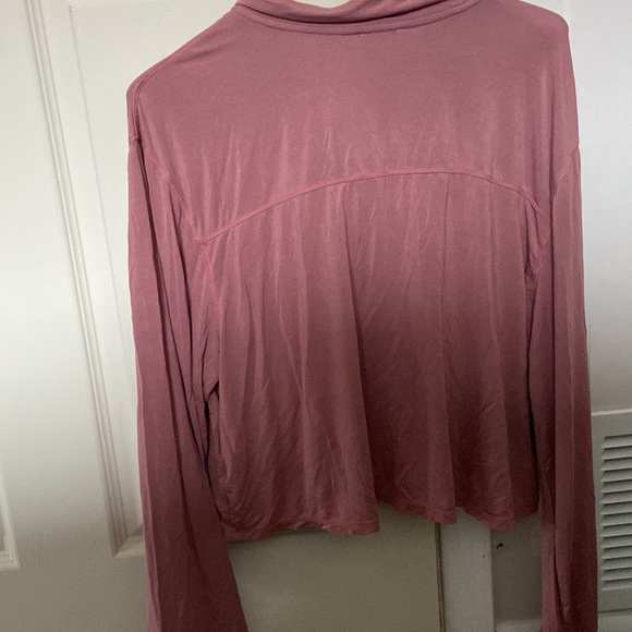 Intimately Free People long sleeve flowy pink lounge top - Picture 4 of 4